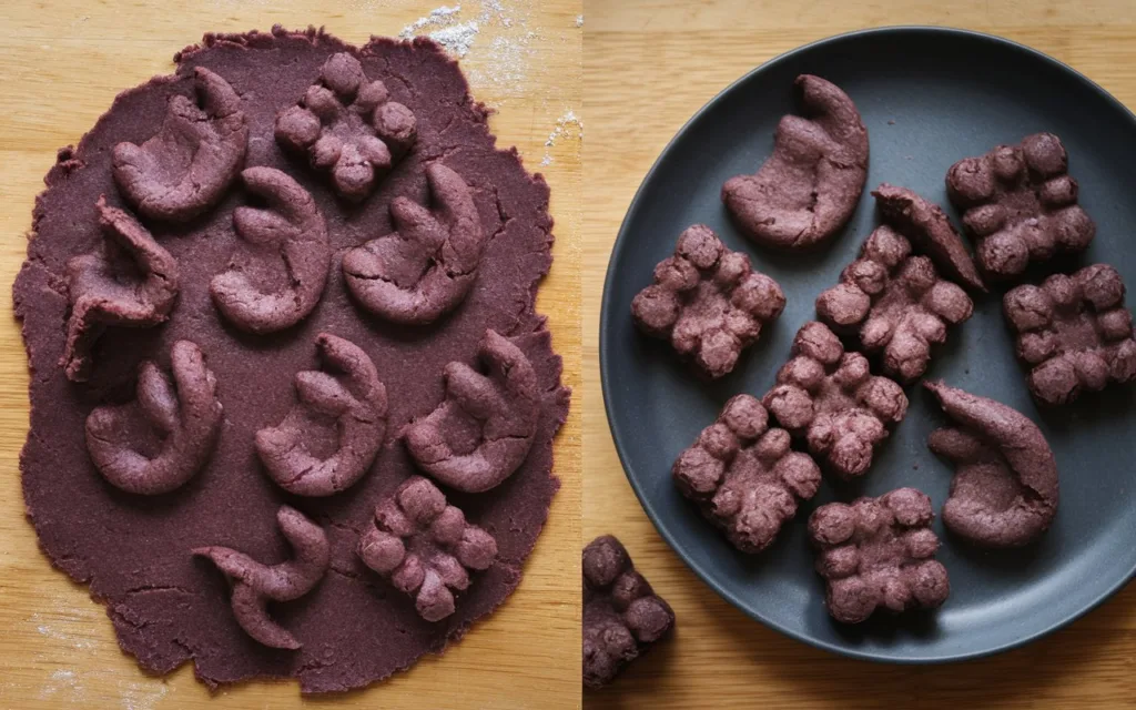Blackberry Biscuit Dog Treats: An image of the dough being rolled out, cut into shapes, or the baked treats arranged on a plate. Description: A visually appealing photo showcasing the ingredients and the final product to attract readers.