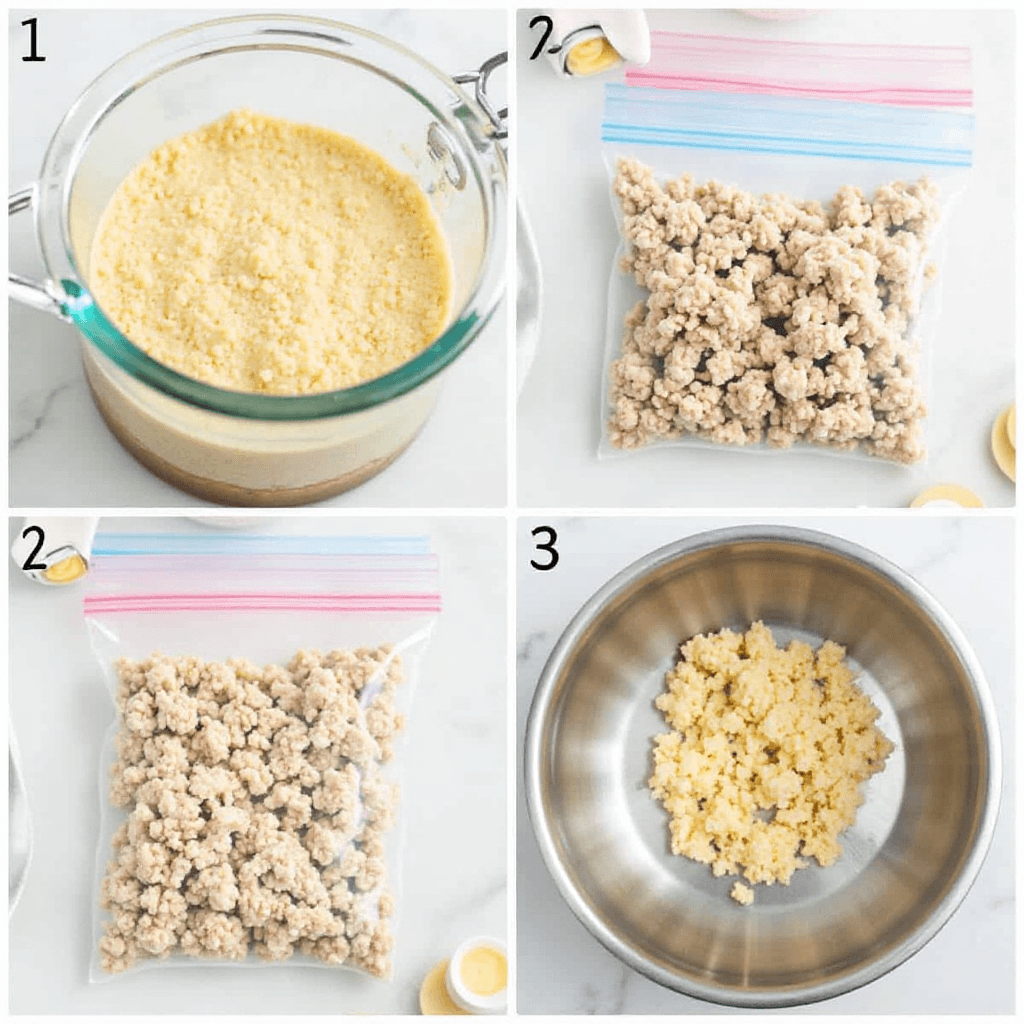 A composition showing three storage methods for homemade dog treats