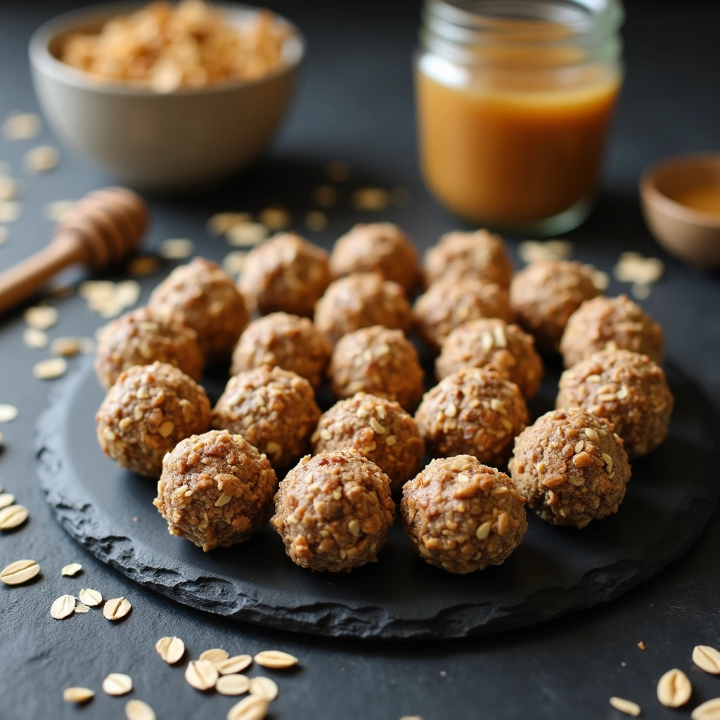 No-Bake Peanut Butter and Oat Dog Treats